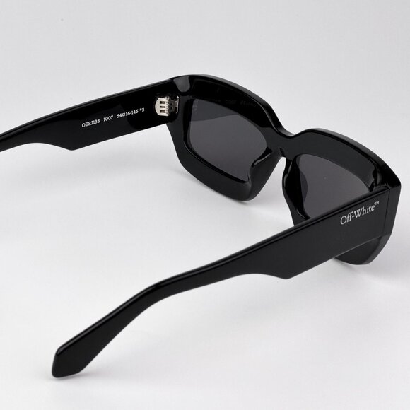 Off-White CHARLOTTE Men Sunglasses Black Rectangle Frame I Model OERI138 1007 - Picture 8 of 11
